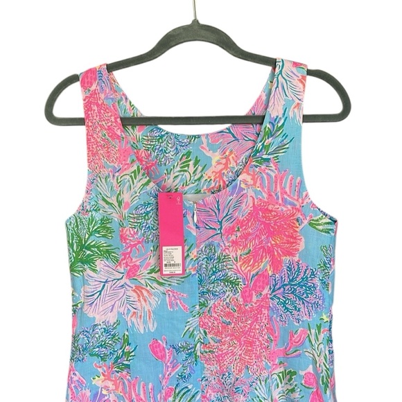 Lilly Pulitzer,’ Celestial blue cay to my heart’, MAURINA linen shift dress - Picture 3 of 12